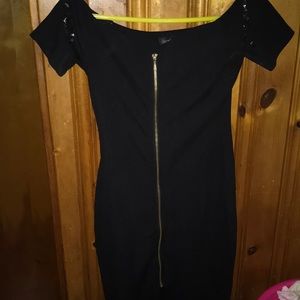 Black Dress w/ Front Zipper